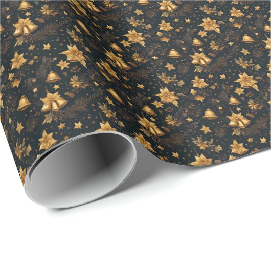 kerstster cadeaupapier (Rol Hoek)