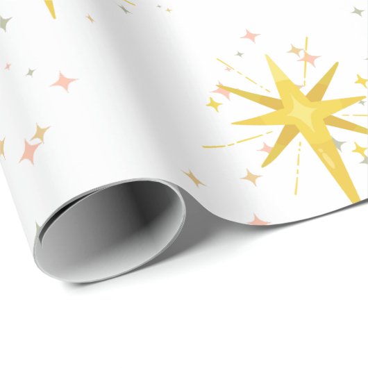 kerstster cadeaupapier (Rol Hoek)