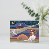 Kerstster - Cavalier (Blenheim) Feestdagenkaart (Staand voorkant)