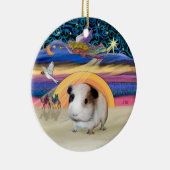 Kerstster - Cavia #1 Keramisch Ornament (Rechts)