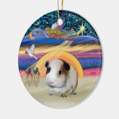 Kerstster - Cavia #1 Keramisch Ornament (Links)