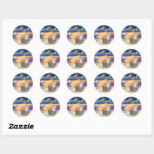 Kerstster - Cavia Pig 2 Ronde Sticker (Vel)