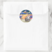 Kerstster - Cavia Pig 2 Ronde Sticker (Tas)
