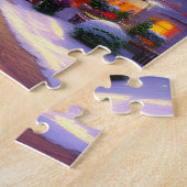 Kerstster die over een kerstboom schittert legpuzzel (Zijkant)