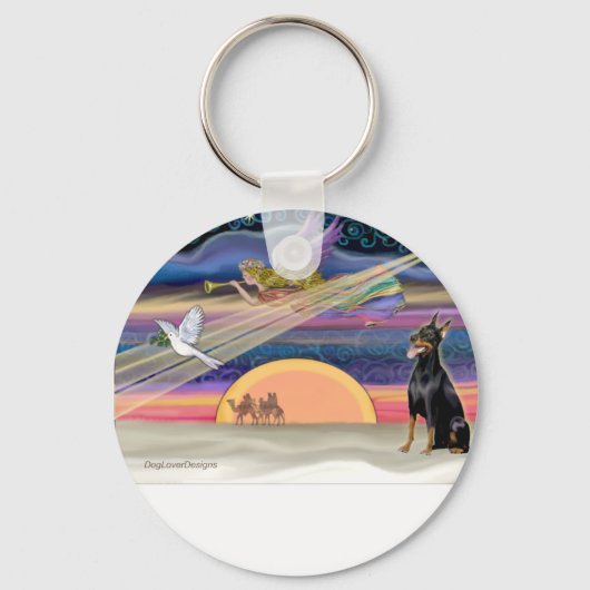 Kerstster - Dobermann 1 - Sleutelhanger (Voorkant)