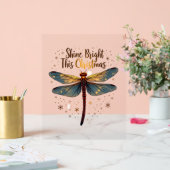 Kerstster Dragonfly Acryl Bord (Huwelijk)