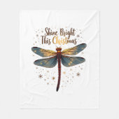 Kerstster Dragonfly Fleece Deken (Voorkant)