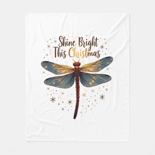 Kerstster Dragonfly Fleece Deken (Voorkant)