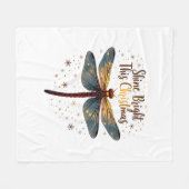 Kerstster Dragonfly Fleece Deken (Voorkant (Horizontaal))