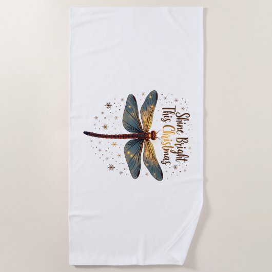 Kerstster Dragonfly Strandlaken (Voorkant)