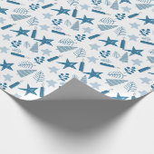 Kerstster en bomen cadeaupapier (Hoek)