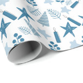 Kerstster en bomen cadeaupapier (Rol Hoek)