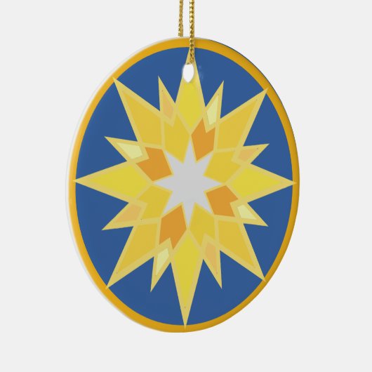 Kerstster en Jezus Keramisch Ornament (Rechts)