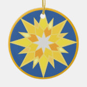 Kerstster en Jezus Keramisch Ornament (Voorkant)