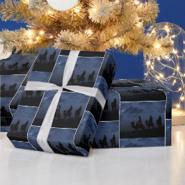 Kerstster en Wiseman Cadeaupapier