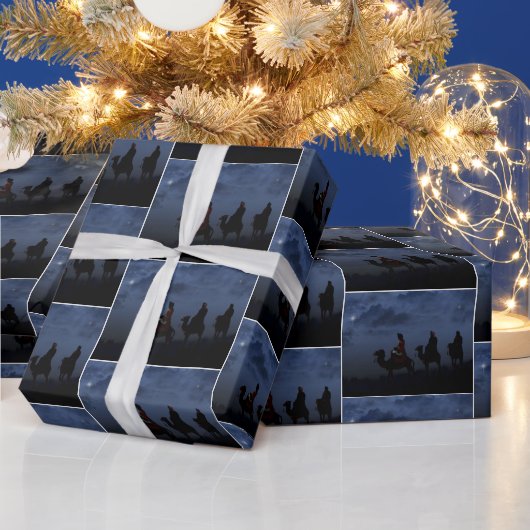 Kerstster en Wiseman Cadeaupapier (Feestdagen)