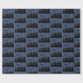 Kerstster en Wiseman Cadeaupapier (Vlak)