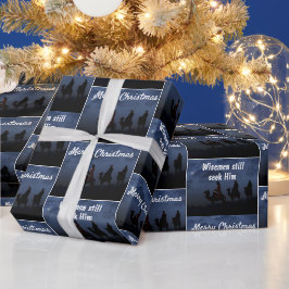 Kerstster en Wiseman Wrapping Paper Cadeaupapier