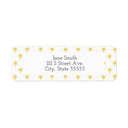 kerstster etiket (Voorkant)