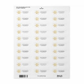 kerstster Faux Gold Foil Etiket (Full Sheet)