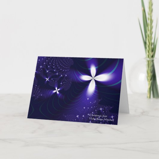 kerstster feestdagen kaart (Voorkant)