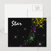 kerstster feestdagenkaart (Voorkant / Achterkant)