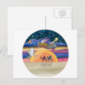 kerstster feestdagenkaart (Voorkant / Achterkant)