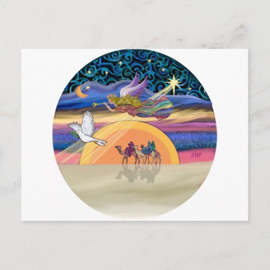 kerstster feestdagenkaart (Voorkant)