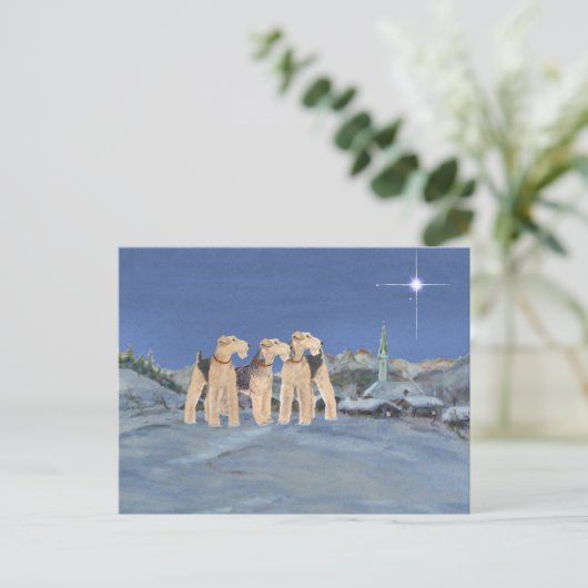 kerstster feestdagenkaart (Staand voorkant)