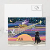 Kerstster - Flat Coated Retriever Feestdagenkaart (Voorkant / Achterkant)