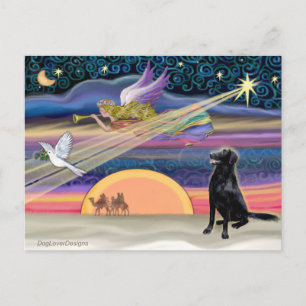Kerstster - Flat Coated Retriever Feestdagenkaart