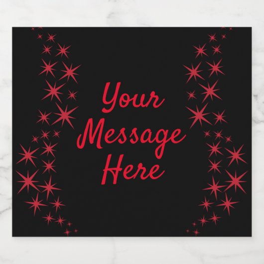 kerstster Flourish Bier Etiket (Enkel label)