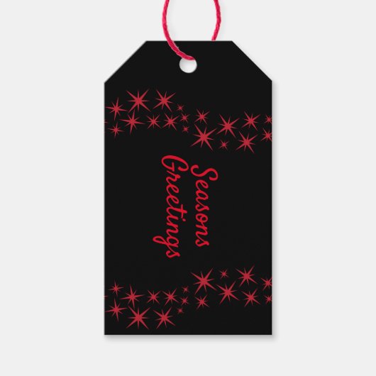 kerstster Flourish Cadeaulabel (Voorkant)