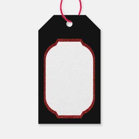 kerstster Flourish Cadeaulabel (Achterkant)