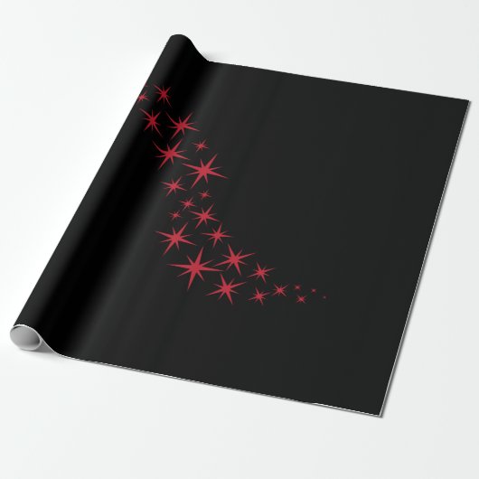 kerstster Flourish Cadeaupapier (Uitgerold)