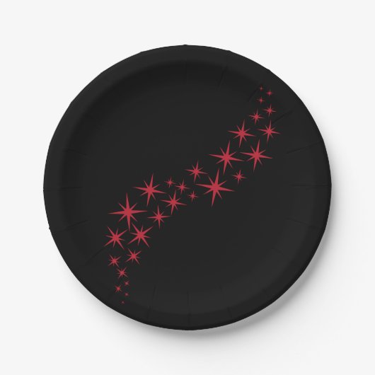 kerstster Flourish Papieren Bordje (Voorkant)