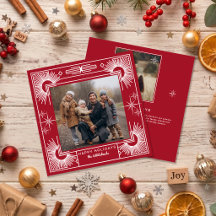 Kerstster Foto Prettig Kerstfeest Rood