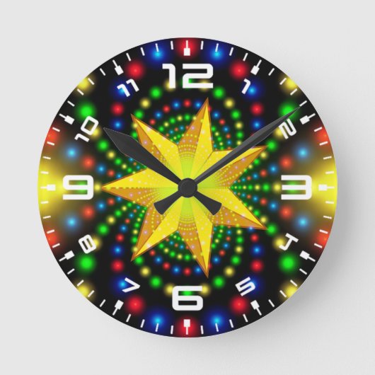 Kerstster Fractal Design-29440 Ronde Klok (Voorkant)