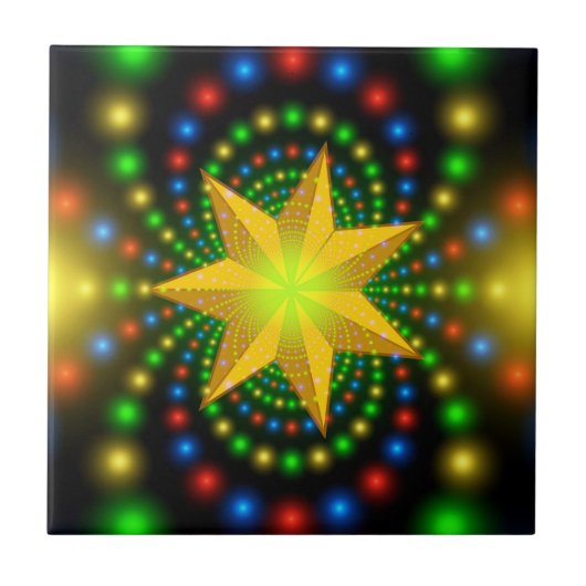 Kerstster Fractal Design-29440 Tegeltje (Voorkant)