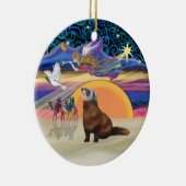 Kerstster - Fret 1 Keramisch Ornament (Rechts)