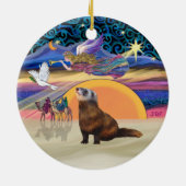 Kerstster - Fret 1 Keramisch Ornament (Achterkant)