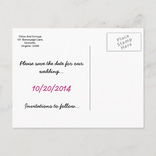 Kerstster gepersonaliseerd Bewaar de datum Aankondigingskaart (Achterkant)