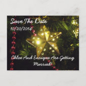 Kerstster gepersonaliseerd Bewaar de datum Aankondigingskaart (Voorkant)