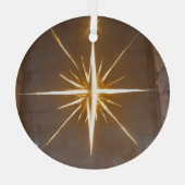 kerstster glas ornament (Achterkant)