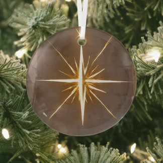 kerstster glas ornament