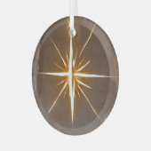 kerstster glas ornament (Voorkant links)