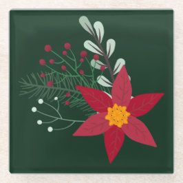 Kerstster Glazen Onderzetter