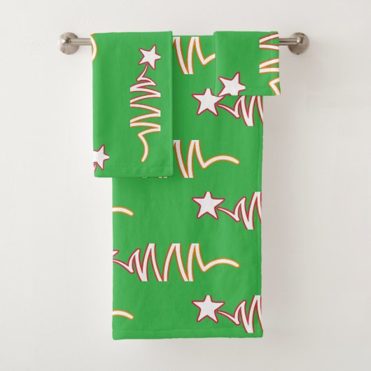 Kerstster Groen Vakantie  Bad Handdoek (Insitu)