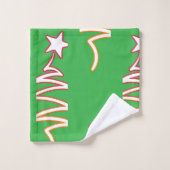 Kerstster Groen Vakantie  Bad Handdoek (Wasdoekje)