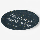 kerstster | helder schijnend papieren bordje (Gekanteld)